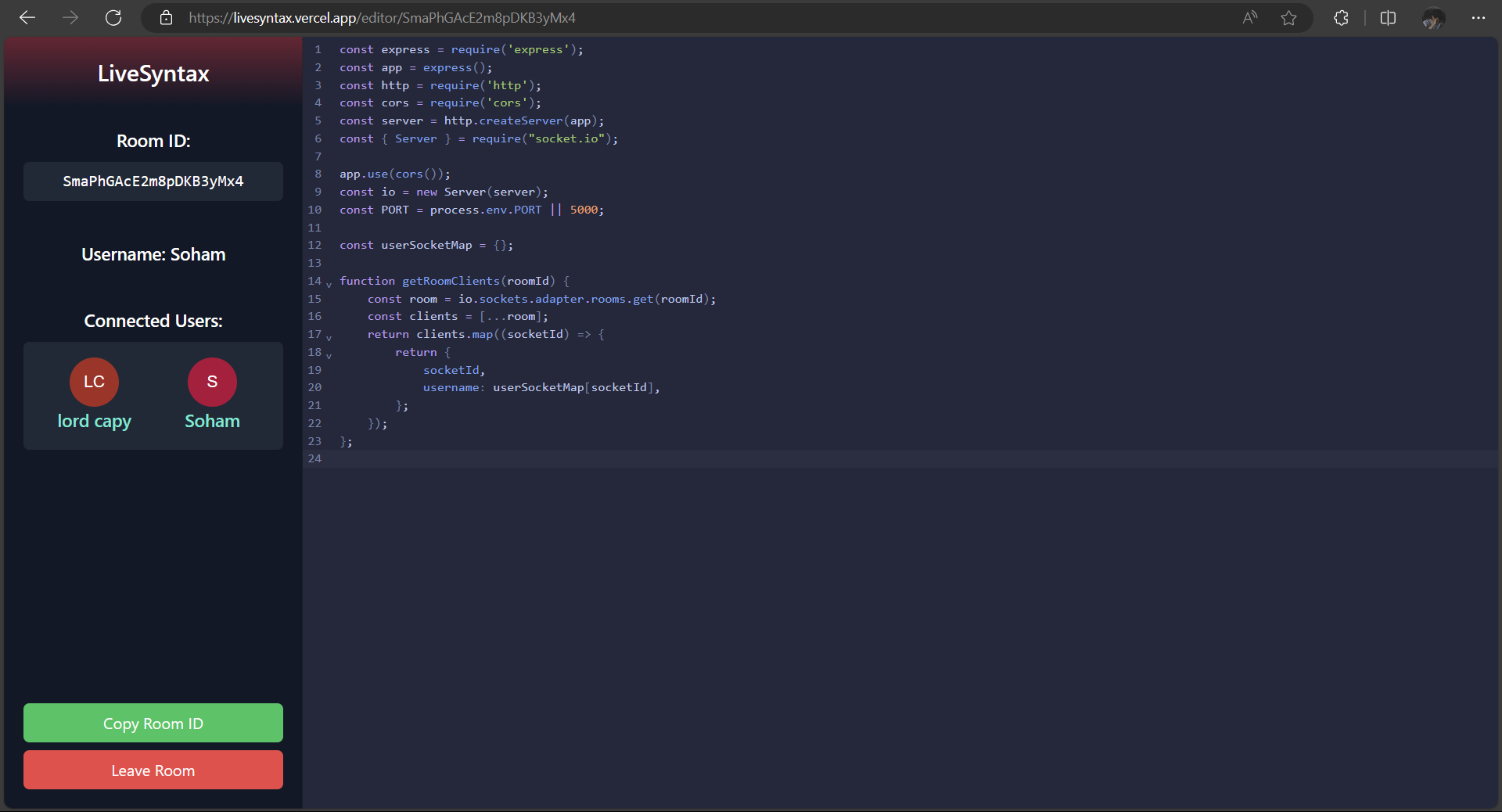 LiveSyntax